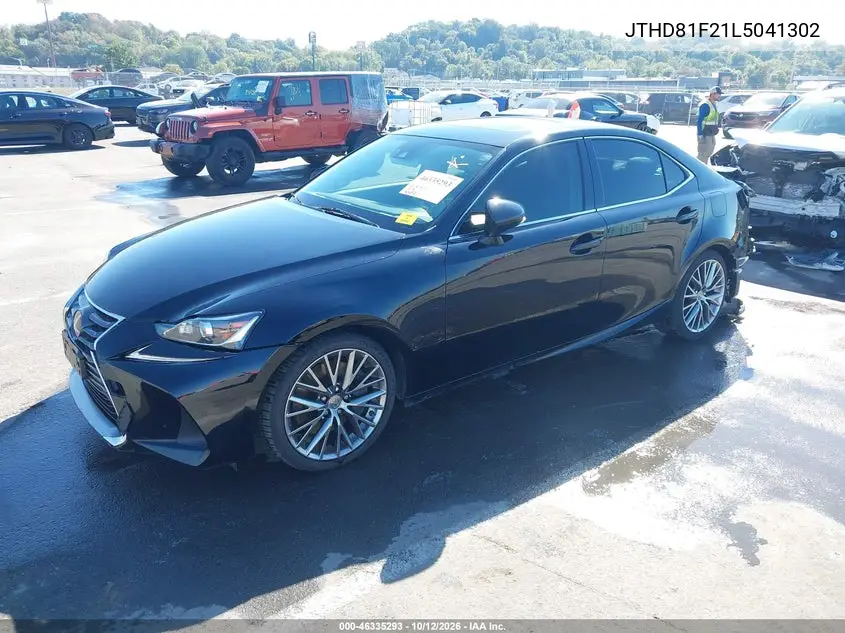 2020 LEXUS IS VIN JTHD81F21L5041302 — фото 2