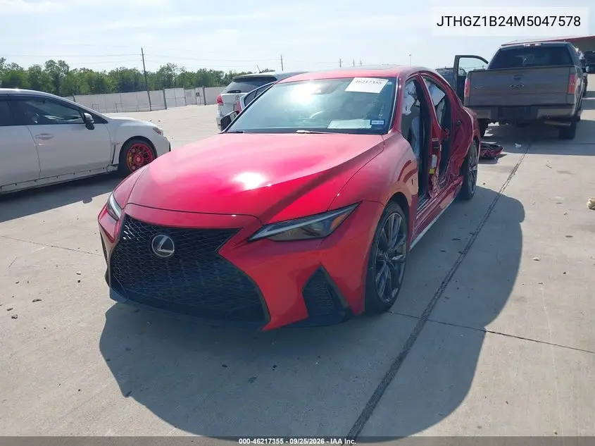 2021 LEXUS IS VIN JTHGZ1B24M5047578 — фото 2