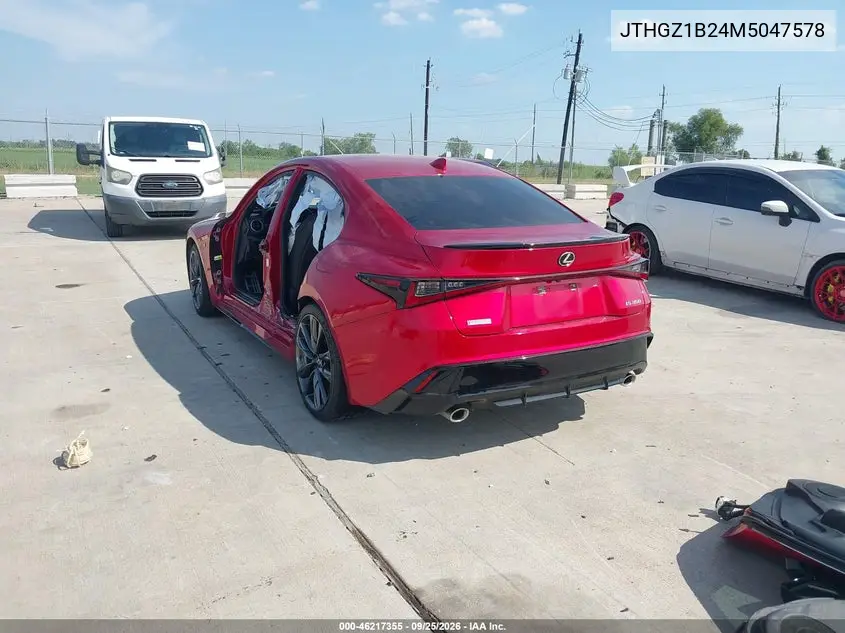 2021 LEXUS IS VIN JTHGZ1B24M5047578 — фото 3