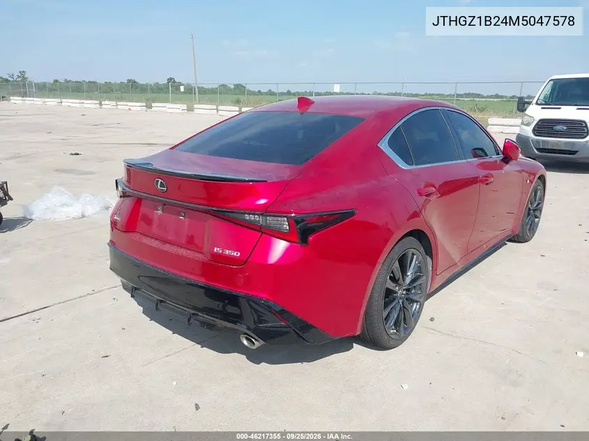 2021 LEXUS IS VIN JTHGZ1B24M5047578 — фото 4