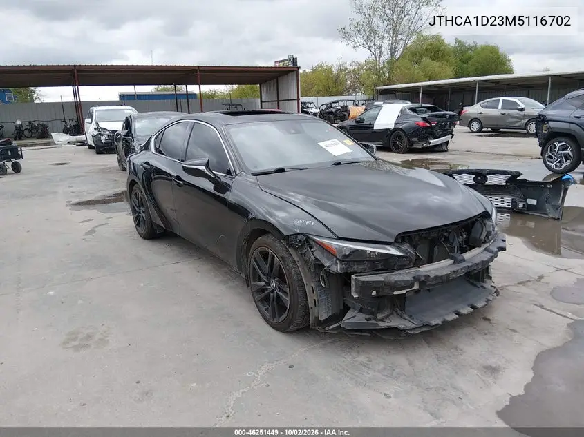 LEXUS IS 2021, VIN JTHCA1D23M5116702
