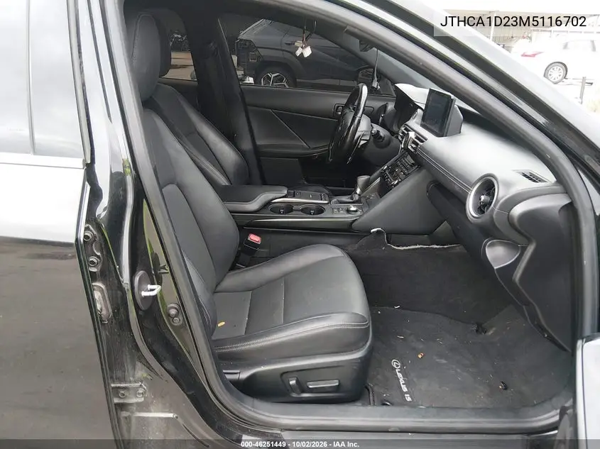 2021 LEXUS IS VIN JTHCA1D23M5116702 — фото 5