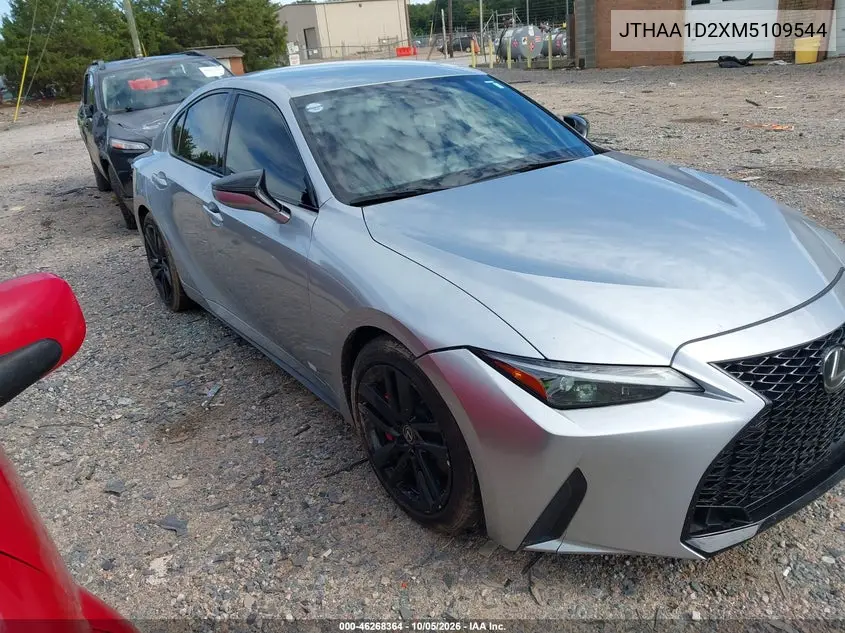 LEXUS IS 2021, VIN JTHAA1D2XM5109544