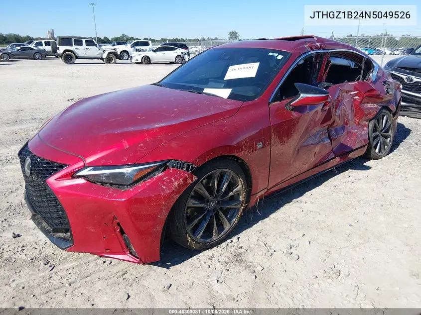2022 LEXUS IS VIN JTHGZ1B24N5049526 — фото 2