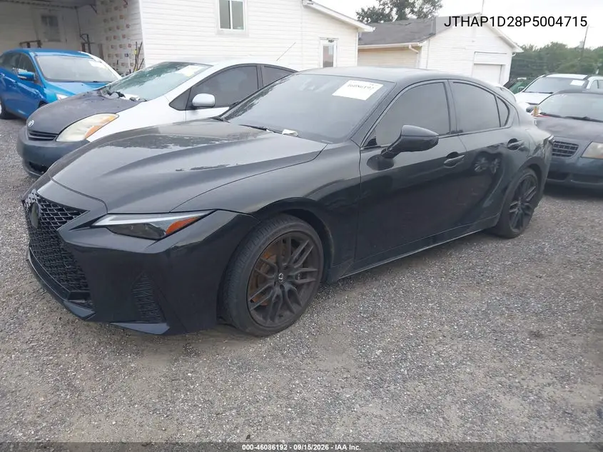 2023 LEXUS IS VIN JTHAP1D28P5004715 — фото 2