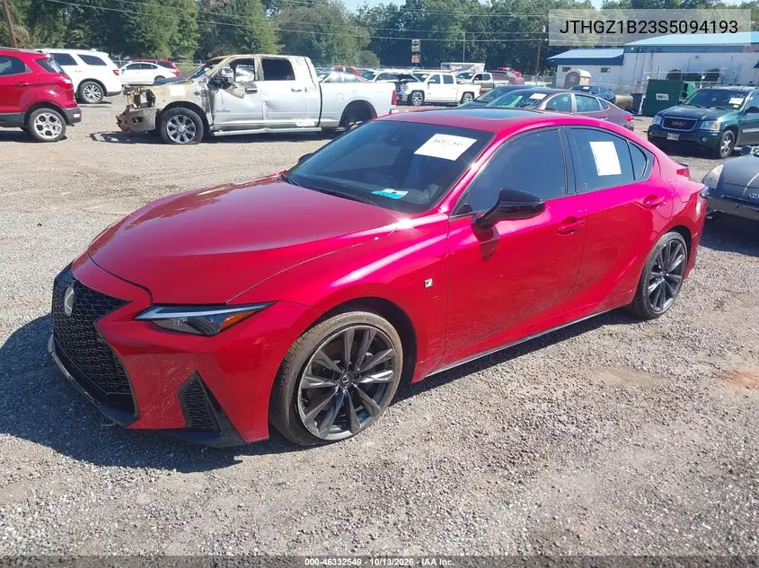 2025 LEXUS IS VIN JTHGZ1B23S5094193 — фото 2