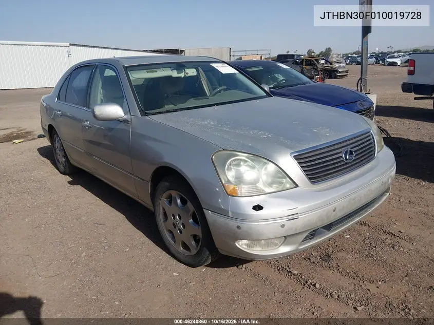 LEXUS LS 2001, VIN JTHBN30F010019728