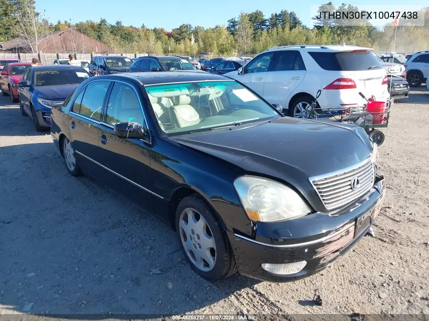 LEXUS LS 2001, VIN JTHBN30FX10047438