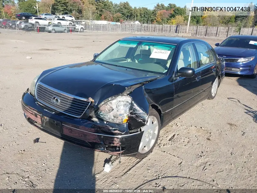 2001 LEXUS LS VIN JTHBN30FX10047438 — фото 2
