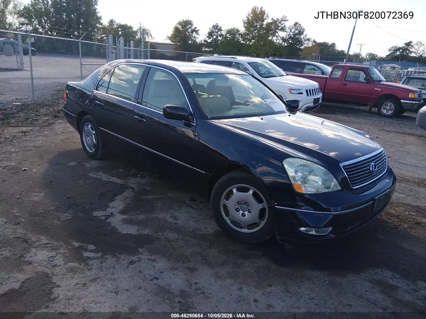 LEXUS LS 2002, VIN JTHBN30F820072369