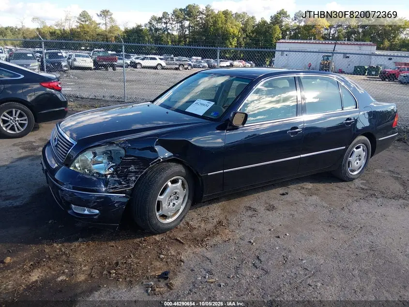 2002 LEXUS LS VIN JTHBN30F820072369 — фото 2