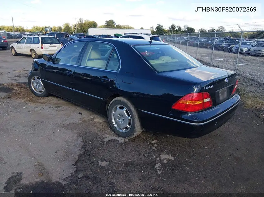 2002 LEXUS LS VIN JTHBN30F820072369 — фото 3