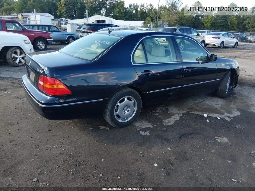 2002 LEXUS LS VIN JTHBN30F820072369 — фото 4