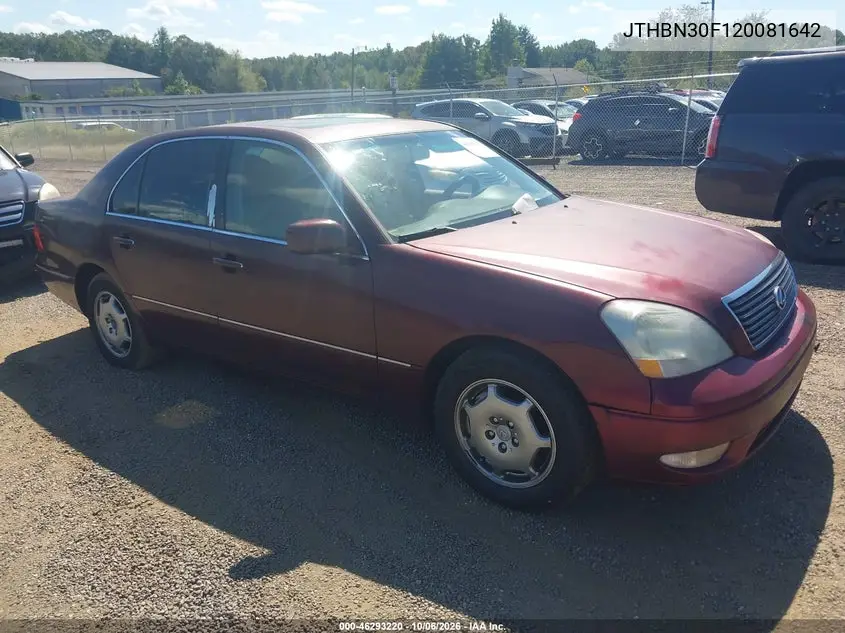LEXUS LS 2002, VIN JTHBN30F120081642