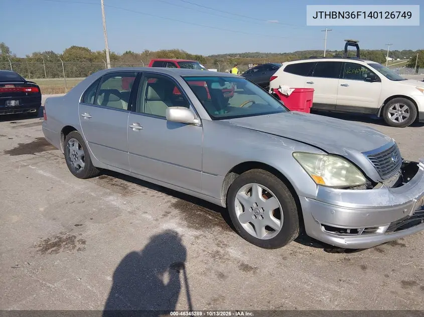 LEXUS LS 2004, VIN JTHBN36F140126749