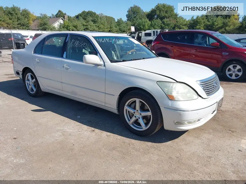 LEXUS LS 2005, VIN JTHBN36F155002601
