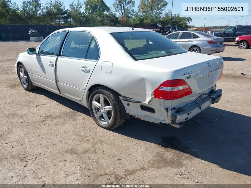 2005 LEXUS LS VIN JTHBN36F155002601 — фото 3