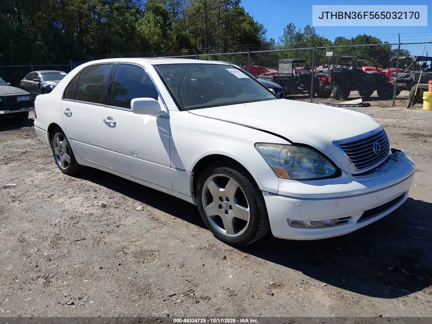 LEXUS LS 2006, VIN JTHBN36F565032170