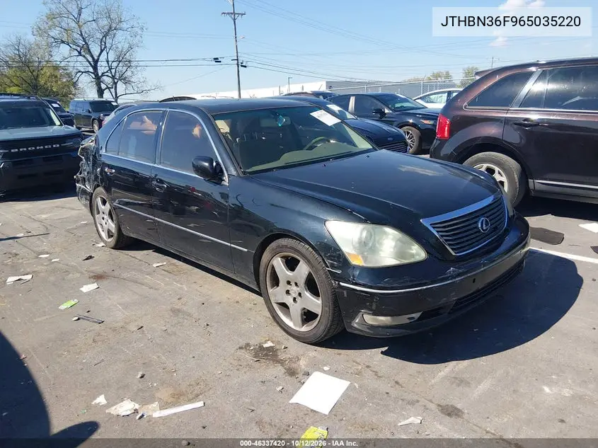LEXUS LS 2006, VIN JTHBN36F965035220