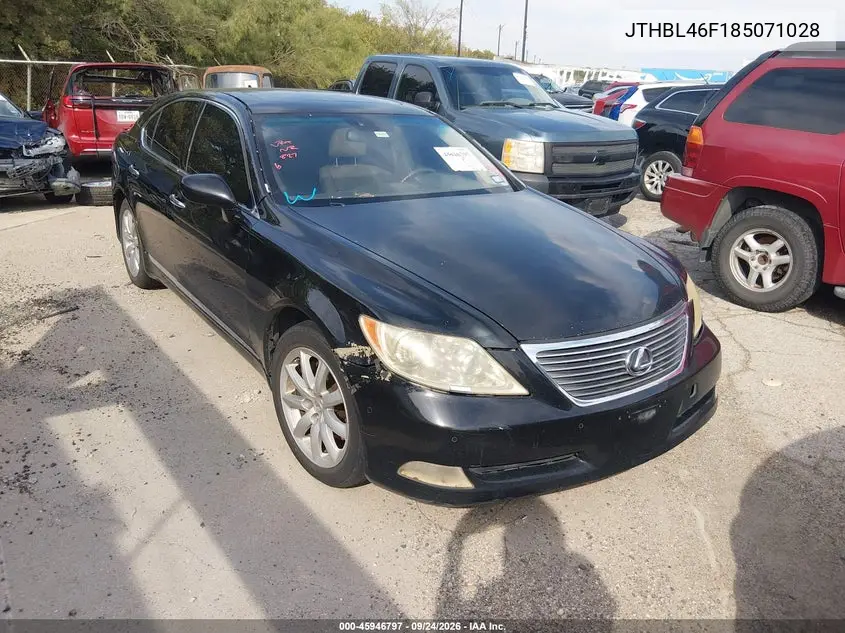 LEXUS LS 2008, VIN JTHBL46F185071028