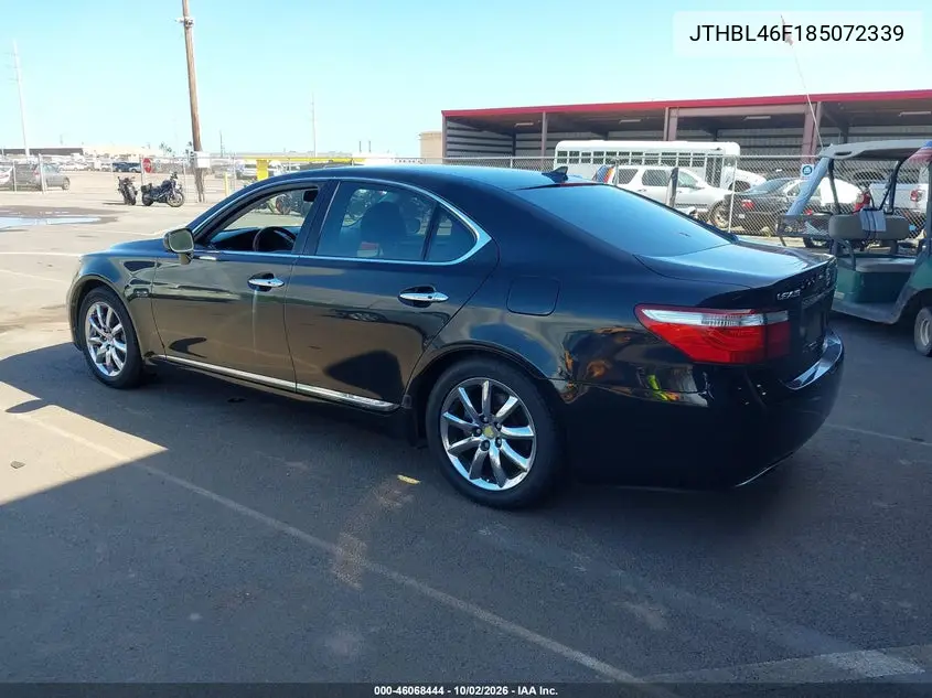 2008 LEXUS LS VIN JTHBL46F185072339 — фото 3