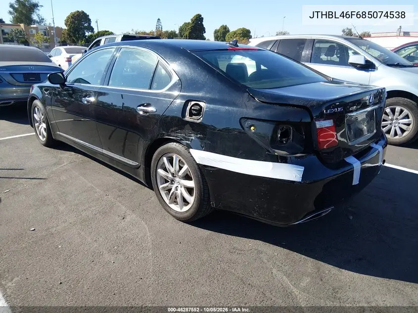 2008 LEXUS LS VIN JTHBL46F685074538 — фото 3