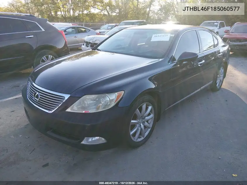 2008 LEXUS LS VIN JTHBL46F185060577 — фото 2