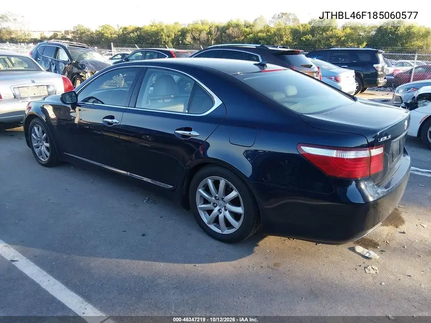 2008 LEXUS LS VIN JTHBL46F185060577 — фото 3