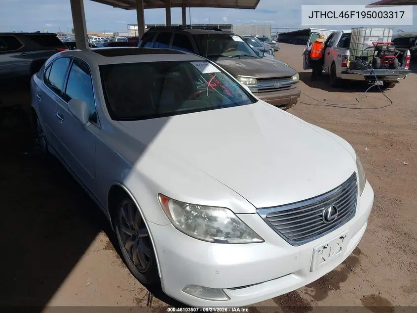 LEXUS LS 2009, VIN JTHCL46F195003317