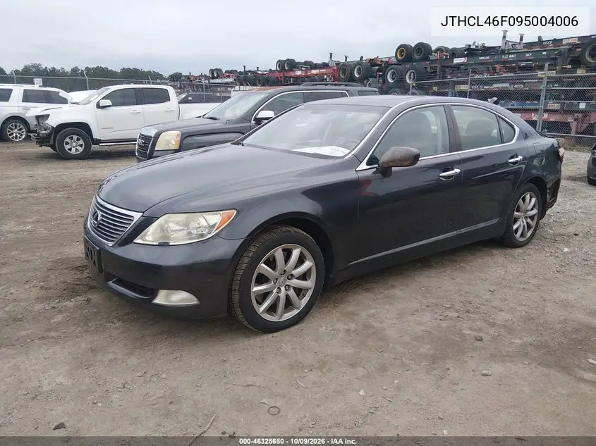2009 LEXUS LS VIN JTHCL46F095004006 — фото 2
