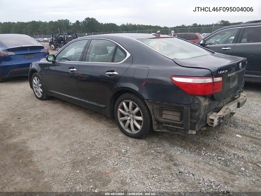 2009 LEXUS LS VIN JTHCL46F095004006 — фото 3