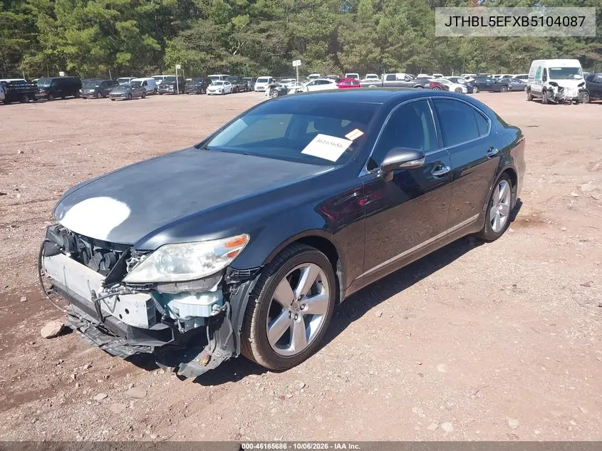 2011 LEXUS LS VIN JTHBL5EFXB5104087 — фото 2