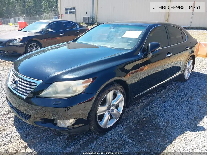 2011 LEXUS LS VIN JTHBL5EF9B5104761 — фото 2
