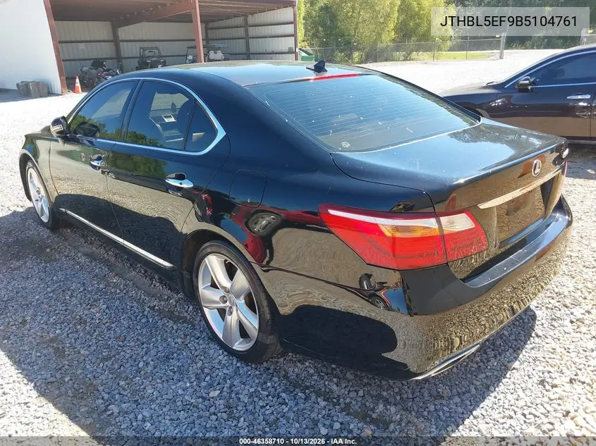 2011 LEXUS LS VIN JTHBL5EF9B5104761 — фото 3