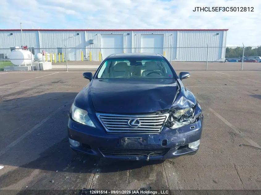 2012 LEXUS LS VIN JTHCL5EF3C5012812 — фото 12