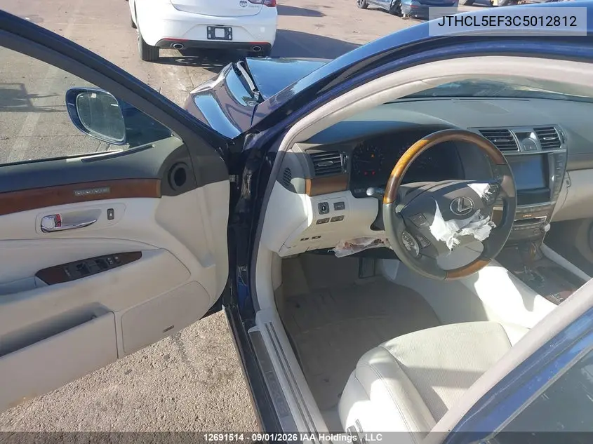 2012 LEXUS LS VIN JTHCL5EF3C5012812 — фото 20