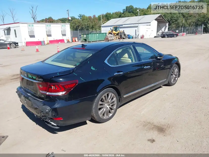 2013 LEXUS LS VIN JTHCL5EF7D5016735 — фото 4