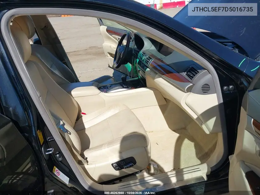 2013 LEXUS LS VIN JTHCL5EF7D5016735 — фото 5