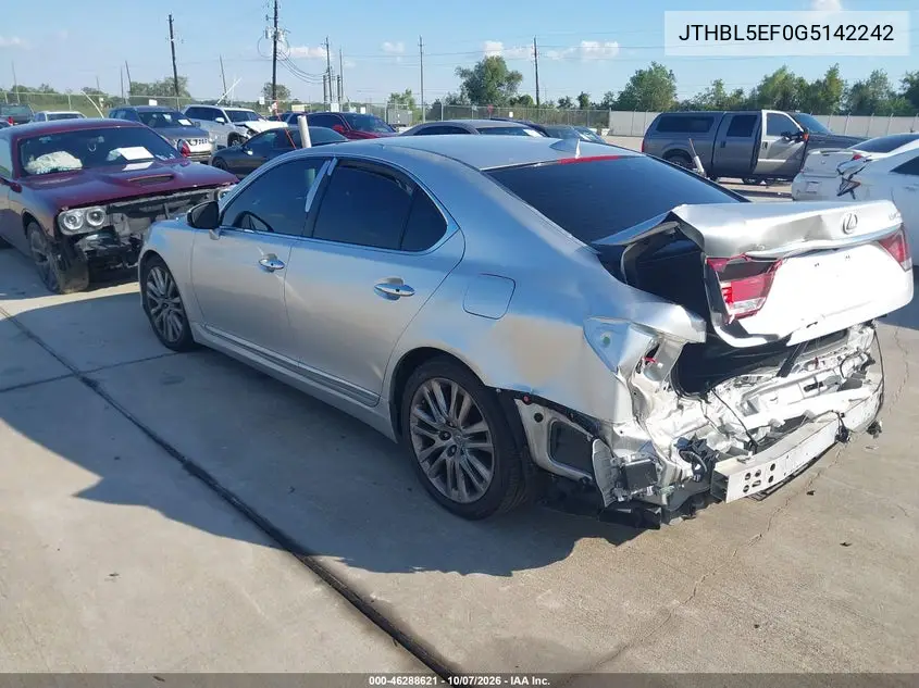 2016 LEXUS LS VIN JTHBL5EF0G5142242 — фото 3