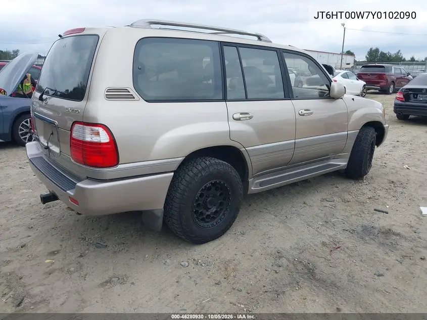 2000 LEXUS LX VIN JT6HT00W7Y0102090 — фото 4