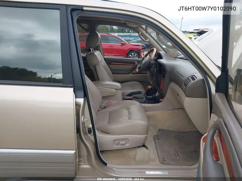 2000 LEXUS LX VIN JT6HT00W7Y0102090 — фото 5