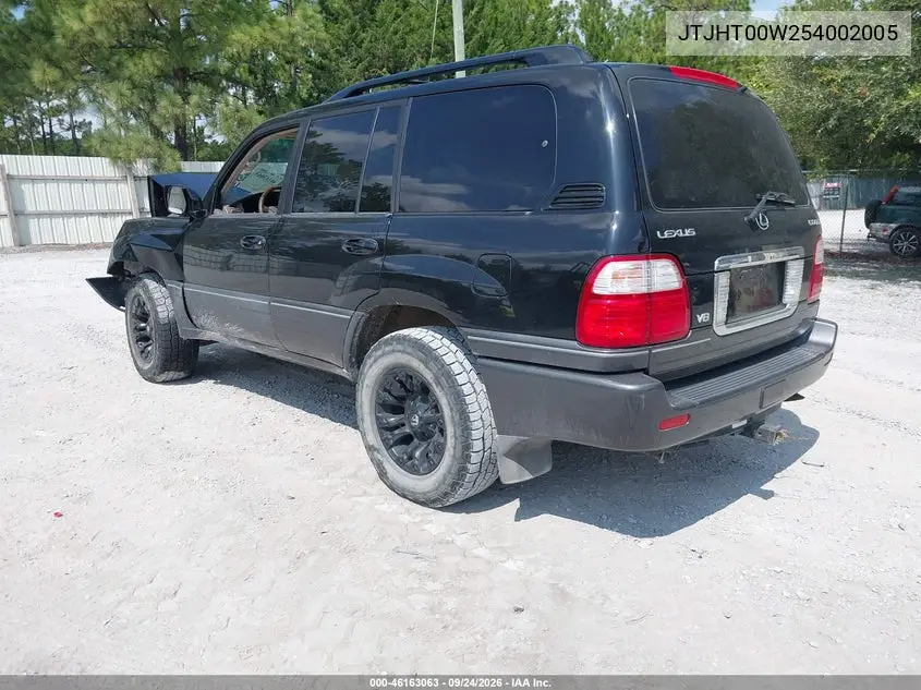 2005 LEXUS LX VIN JTJHT00W254002005 — фото 3