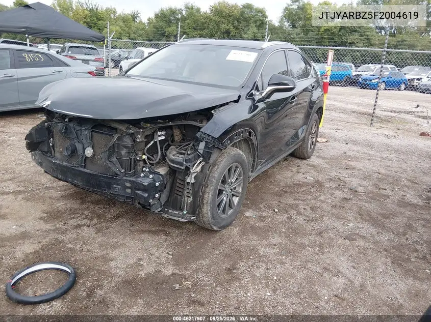 2015 LEXUS NX VIN JTJYARBZ5F2004619 — фото 2