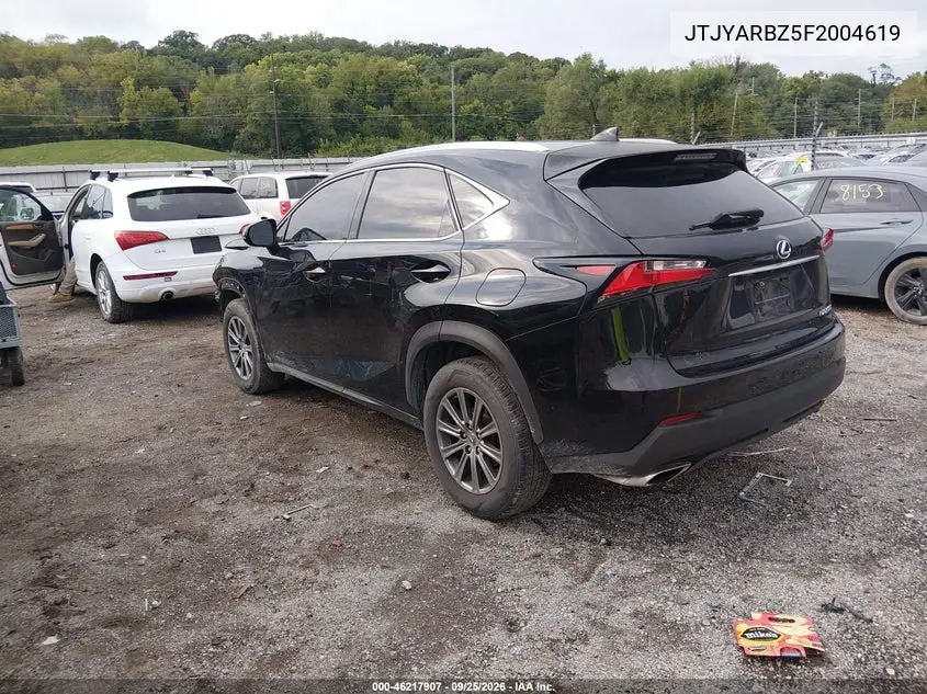2015 LEXUS NX VIN JTJYARBZ5F2004619 — фото 3