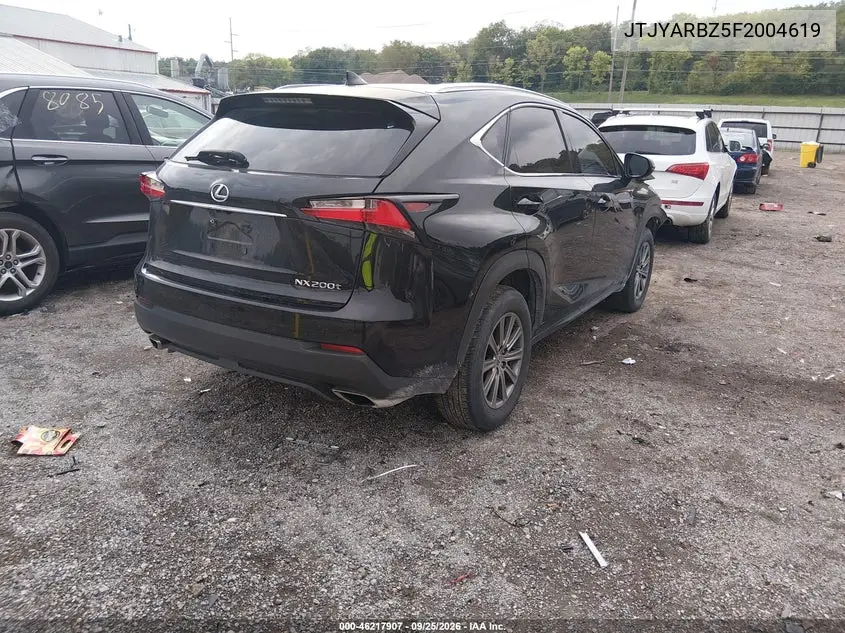 2015 LEXUS NX VIN JTJYARBZ5F2004619 — фото 4