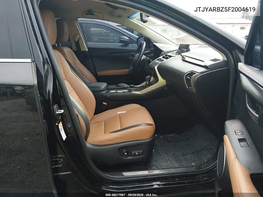 2015 LEXUS NX VIN JTJYARBZ5F2004619 — фото 5