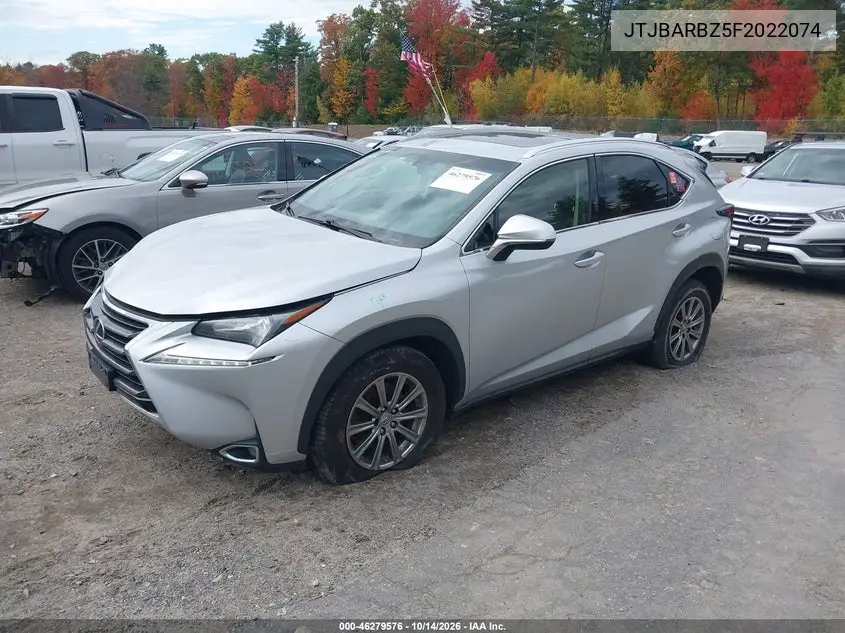 2015 LEXUS NX VIN JTJBARBZ5F2022074 — фото 2