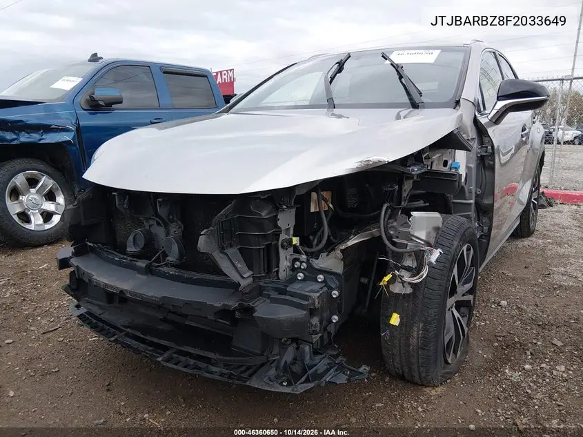 2015 LEXUS NX VIN JTJBARBZ8F2033649 — фото 2