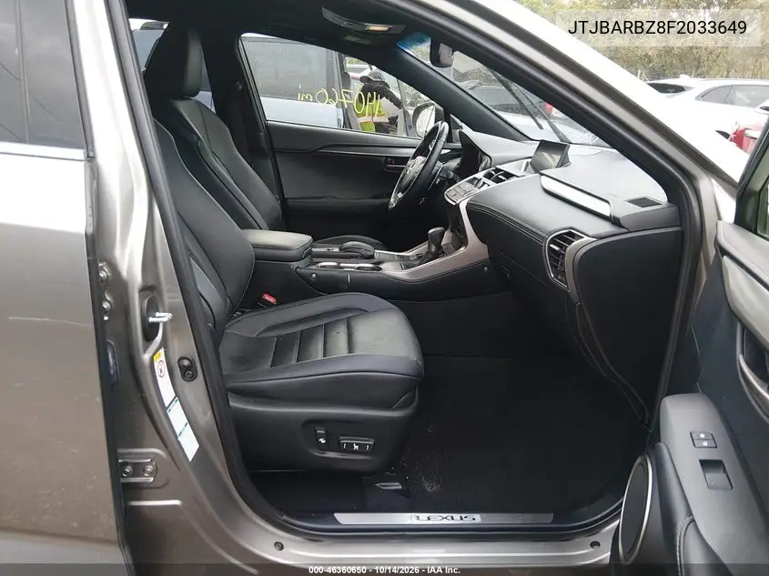 2015 LEXUS NX VIN JTJBARBZ8F2033649 — фото 5