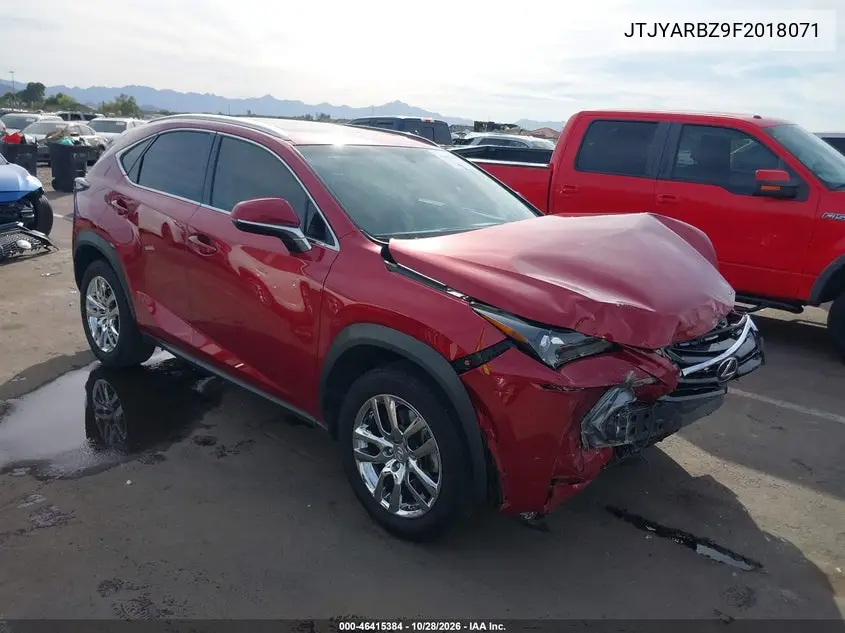 LEXUS NX 2015, VIN JTJYARBZ9F2018071